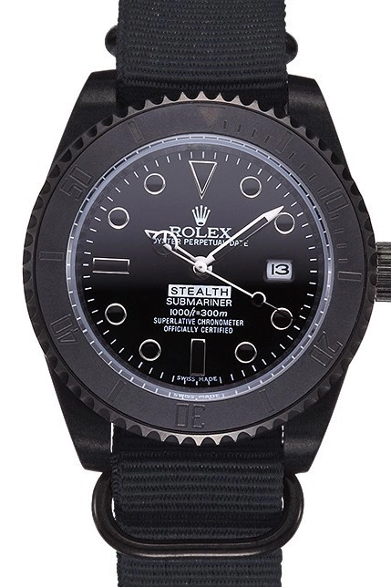 AAA replica watch Rolex 621996 Stealth Black Submariner 0806